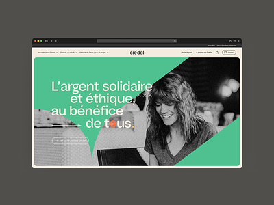 Crédal Website belgium clean ecodesign grid homepage ui ux webdesign website
