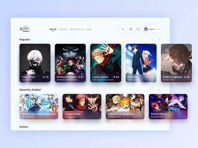 Anime Website Design