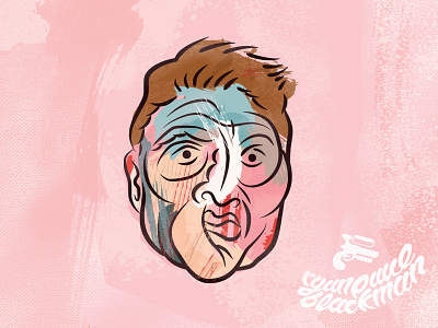 Francis Bacon Avatar avatar expressionism francis bacon illustration lettering ryan blackman ryan paul blackman texture