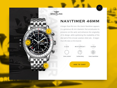 Navitimer product card breitling card icons product ui watch