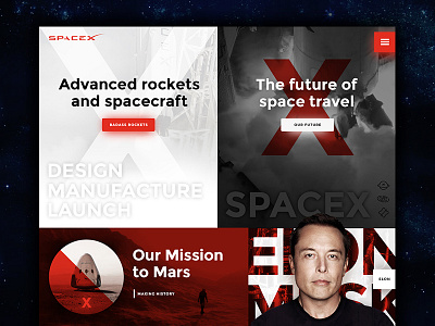 Space X elon musk icons mars rockets space spacex ui web