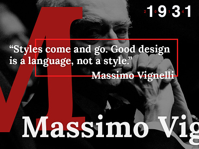 Massimo design massimo vignelli quote ui