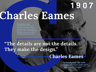 Eames chair charles design details eames furniture lounge quote ui
