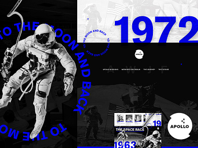 The Space Race apollo moon nasa parallax space ui ux website