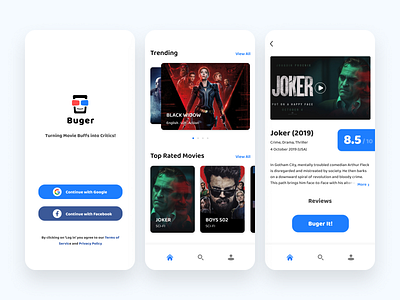 Movie review App UI app branding design icon illustration logo typography ui ux vector