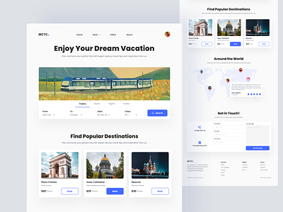IRCTC Website Redesign booking branding bus clean dark ui design hotel irctc logo modern new train travel ui uiux ux web website