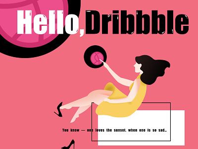 helloDribbble illustration logo