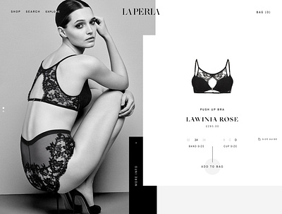 Lingerie Shop Experience dark design e commerce e shop fashion interface luxury magento product design product page ui uiux ux web webdesign website