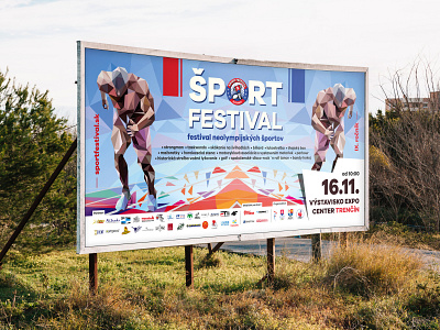 Billboard - Sport festival billboard brand identity creative design festival flat sport