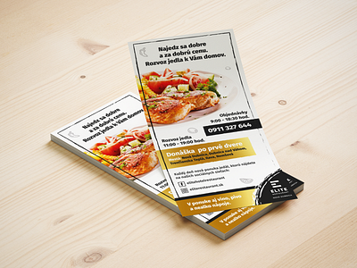 DL flyer - ELITE Restaurant brand design branding clever creative design dl flyer flat restaurant