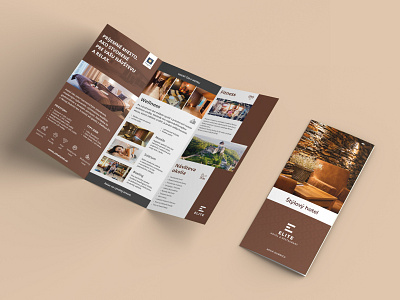 Trifold Brochure - ELITE Hotel & Restaurant brand design brand identity branding brochure creative design flat hotel style trifold trifold brochure ui ux