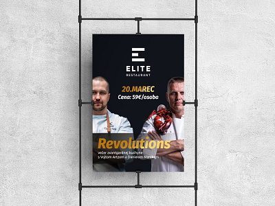 Poster - Revolution ELITE branding creative design flat poster restaurant revolution