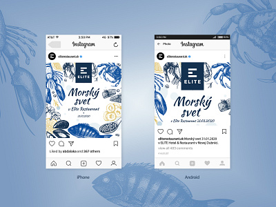 Instagram post - ELITE creative design flat food instagram post restaurant see