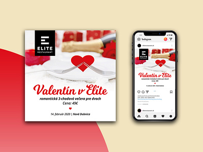 Instagram post - ELITE creative design flat instagram instagram post post restaurant valentine valentine day