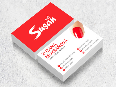 Business Card - Susan nails branding business card design flat nails