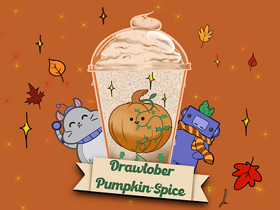 DesignBuddies Drawtober 1st Week Prompt - Pumpkin Spice/Fall design illustration procreate