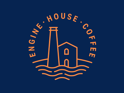 Engine House Coffee coffee coffee bean coffee shop cornish cornwall creative design lineart logo logoart logodesign logotype