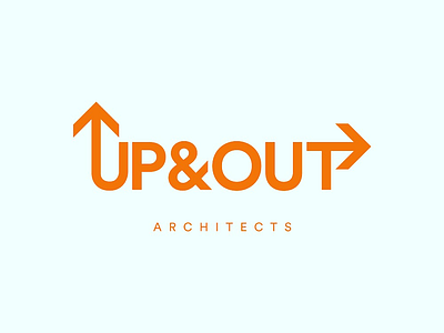 UP&OUT Architects architect architecture brand identity logo orange