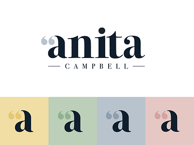 Anita Campbell Branding brand branding counsellor identity logomark psychotherapist psychotherapy branding speech bubbles talking typography