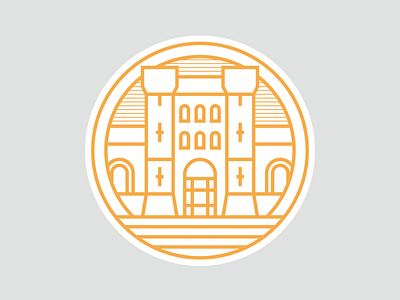 Peterborough landmarks project 03/09: The Sessions House. brand design brand identity branding circle city logo icon design iconography icons logo design logo series peterborough city sessions house