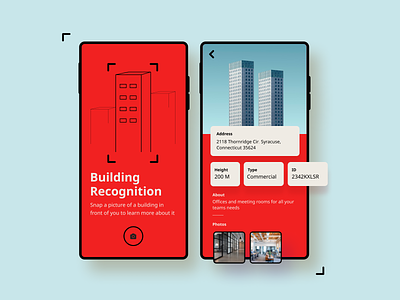 Building Recognition App - PropTech buliding computer vision customer experience data minimal real estate uxui