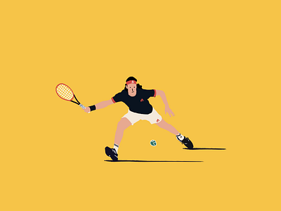 Tennis Player illustration player tennis tsitsipas