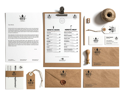 Heretic monk Brewing Company alcohol beer branding corporate identity logo student project