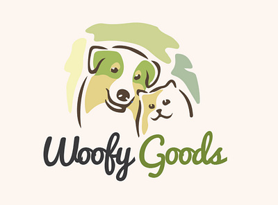 Woofy Goods creative illustration logo logodesign