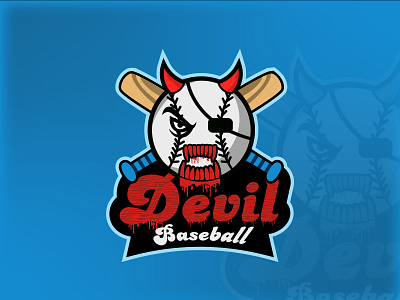 Devil Baseball creative illustration logodesign mascot character mascotlogo