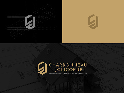 Charbonneau Jolicoeur creative idea logo vector