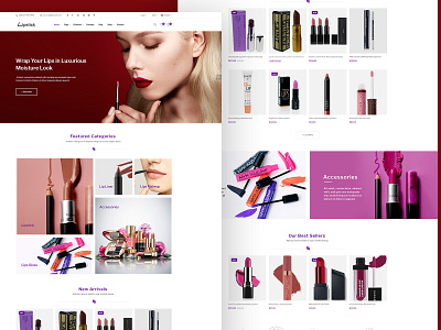 Lipstick Landing design idea landingpage ui