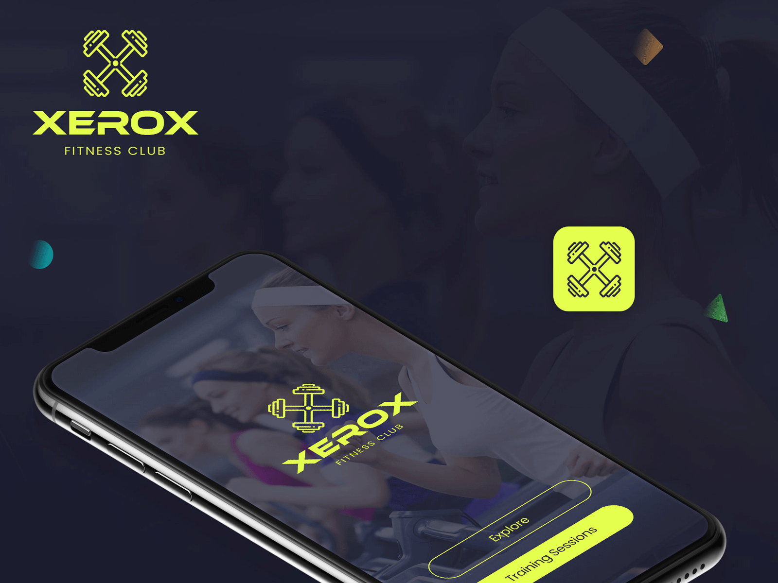 Xerox Fitness App app creative design fitness app illustration ui ux