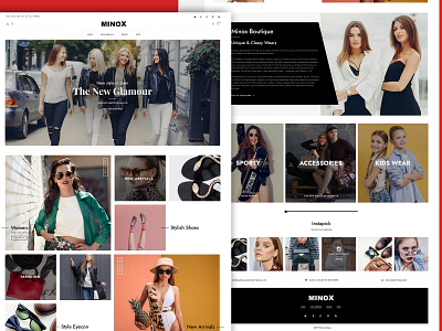 Minox Boutique creative homepage landing ui ux