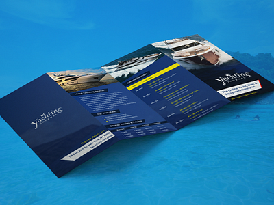 Yachting Journal brochure design flyer idea logo design yacht