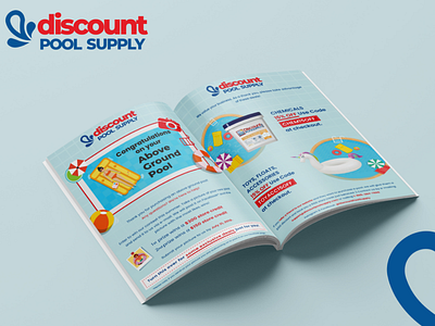 Discount Pool Supply brochure creative idea logo logo design