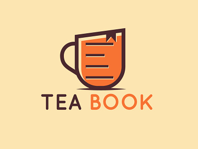 Tea Book creative logo