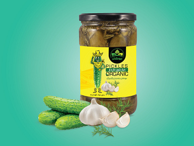 pickles organic bioneshan branding branding design creative design design graphic design identity design illustraion organic packaging design pickles sahar maleknasab