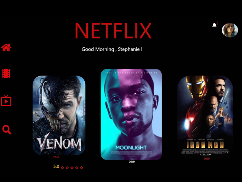 Netflix Home Screen by Stephanie on Dribbble