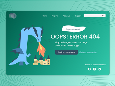 Error 404 Page - Daily UI Challenge 404 daily daily challenge design error page ui ux