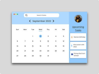 Calendar - Daily UI Challenge calendar daily daily challenge design taskmanagement