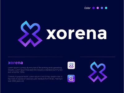 Xorena logo design app brand identity branding company logo logo ui vector x logo