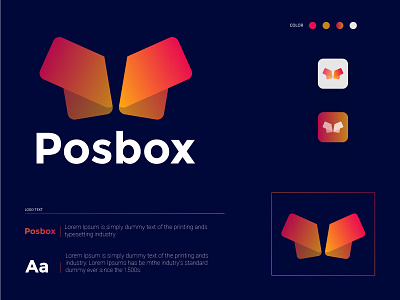 Posbox logo design.. logo design for ecommerce abstract abstract logo app brand identity branding business logo company logo creative ecommerce icon logo logo design logo mark vector