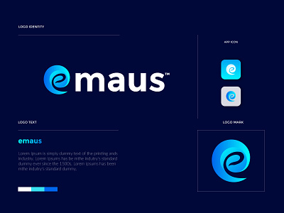 emaus logo design. e letter logo design. abstract abstract design abstract logo app brand identity branding business company logo data analysis e e letter e letter logo logo mark modern logo software technology