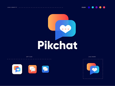 Pikchat Logo design. Chat Logo