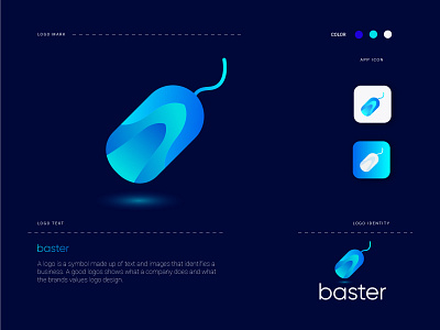 Baster Logo Design. Computer mouse concept logo design.