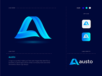Austo Logo Design. A letter Logo Design