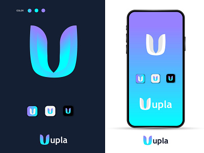 Upla Branding logo design, U letter logo, u letter
