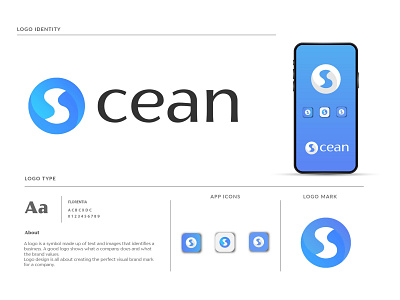 Ocean Branding Logo Design. O+S letter concept, O letter logo.