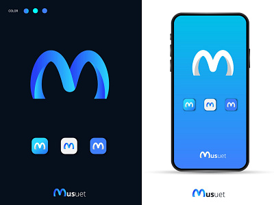 Musuet Brand logo, M letter logo, m logo