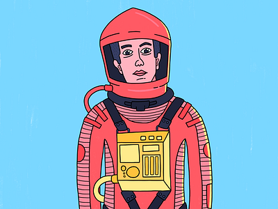 Portraits of classic movies: “2001: A Space Odyssey” digitalart illustration movies portrait